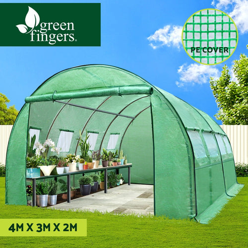 Green Fingers Greenhouse Dome Shed Walk in Tunnel Green House Plant 4X3X2M