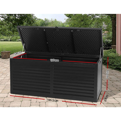 Gardeon Outdoor Storage Box Container Lockable Indoor Toy Tools Shed Garden