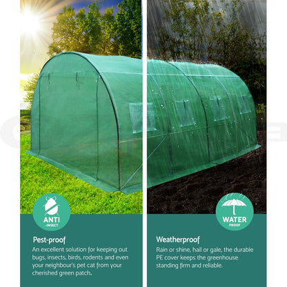 Green Fingers Greenhouse Dome Shed Walk in Tunnel Green House Plant 4X3X2M