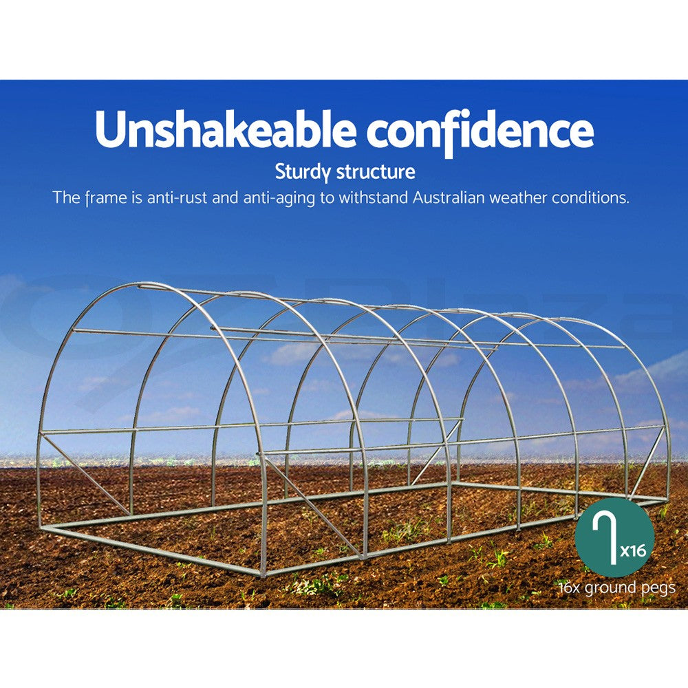 Green Fingers Greenhouse Dome Shed Walk in Tunnel Green House Plant 4X3X2M