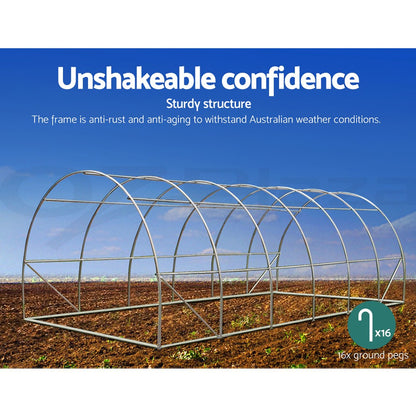 Green Fingers Greenhouse Dome Shed Walk in Tunnel Green House Plant 4X3X2M