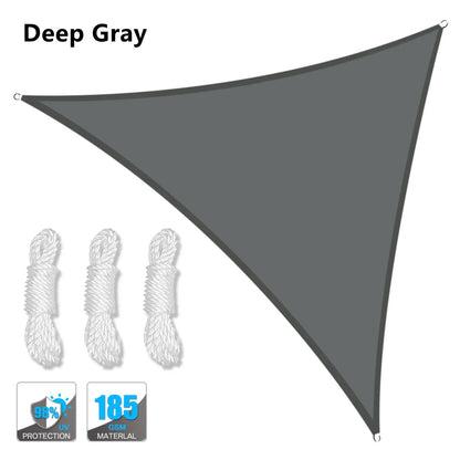 5X5X5/2X2X2M Waterproof Sun Shelter Triangle Sunshade Protection Outdoor Canopy Garden Patio Pool Shade Sail Awning Shade Cloth