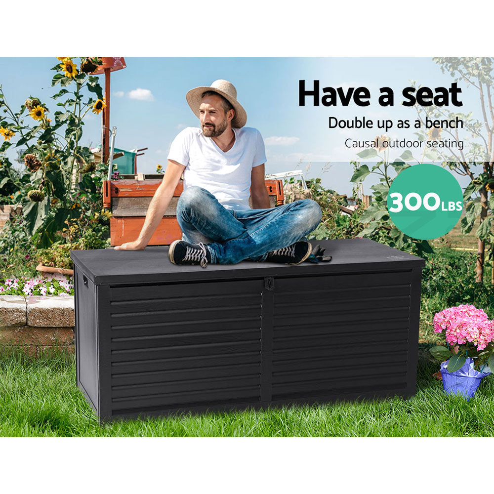 Gardeon Outdoor Storage Box Container Lockable Indoor Toy Tools Shed Garden