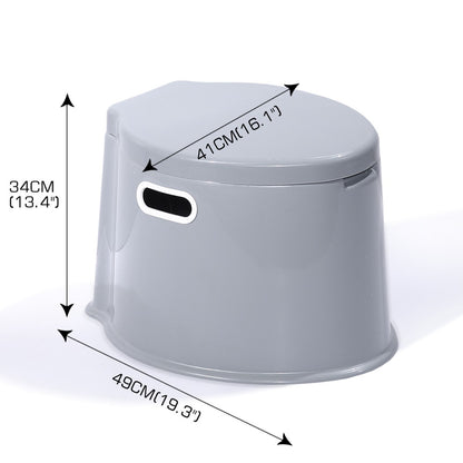 6L Camping Toilet Outdoor Portable Potty Caravan Travel Boating Bucket Brush