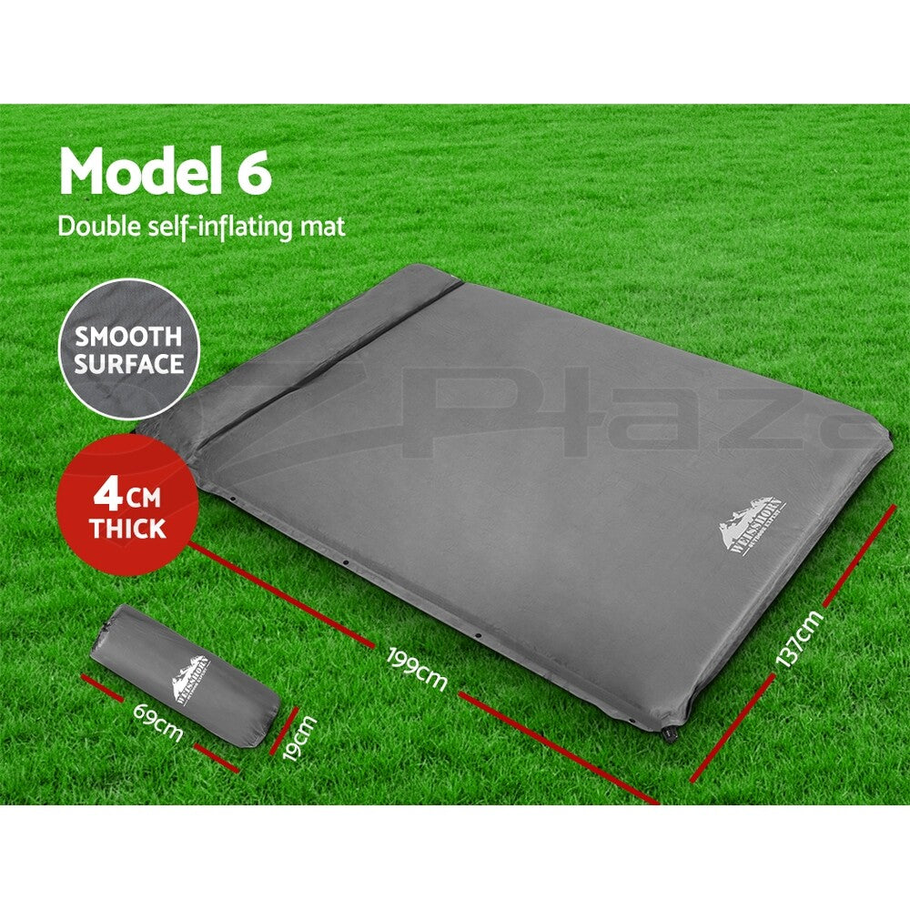 Weisshorn Self Inflating Mattress Camping Sleeping Mat Air Bed Pad Single Double