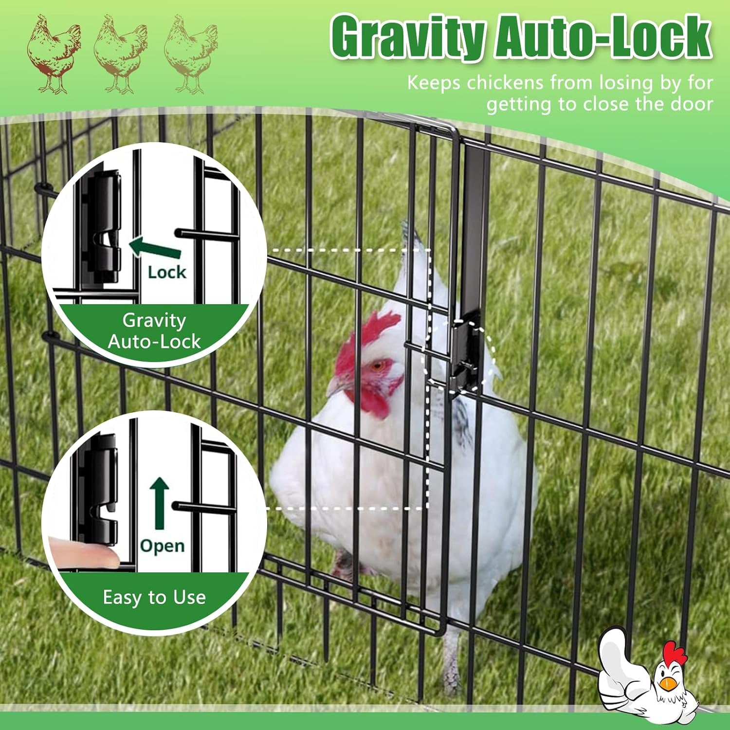 Large Metal Chicken Coop, 220X100Cm Chicken Run Cage, Heavy Duty Duck Cages for Yard, Portable Chicken Pens Outdoor with Top, Enclosure Crate Backyard for Small Animals Duck Rabbit Hen