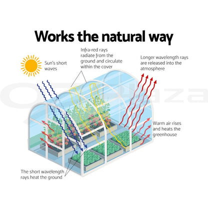 Green Fingers Greenhouse Dome Shed Walk in Tunnel Green House Plant 4X3X2M