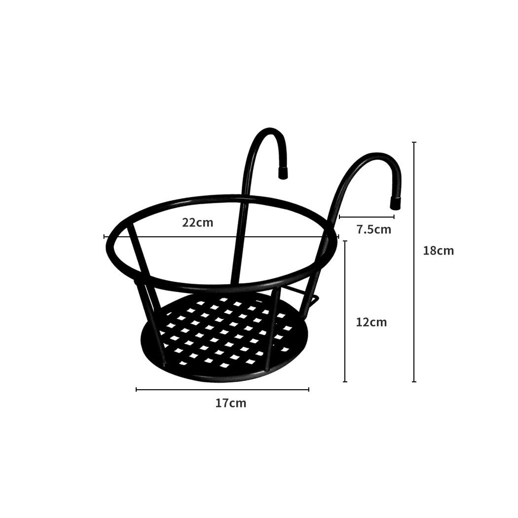 Levede 1X Flower Holder Plant Stand Hanging Pot Basket Plant Garden Wall Storage