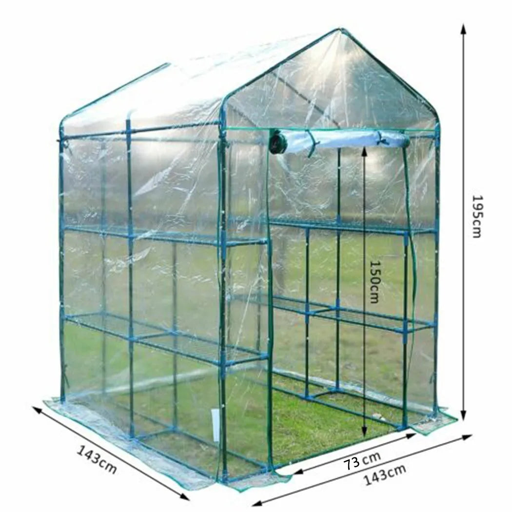High-Quality PVC Grid Garden Greenhouse Plant Cover Waterproof Anti-Uv for Garden Balcony Sapce(Without Iron Frame)