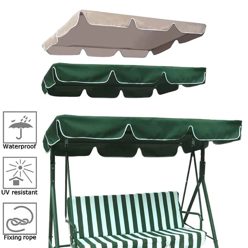 Porch Swing Awning Replacement Waterproof Swing Canopy Garden Outdoor Hammock Swing Awning