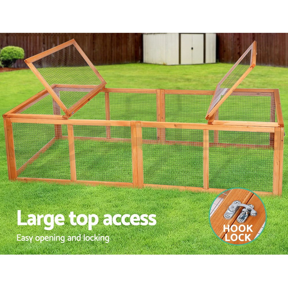 I.Pet Chicken Coop Rabbit Hutch Extra Large Wooden Chicken House Run XL Hen Cage