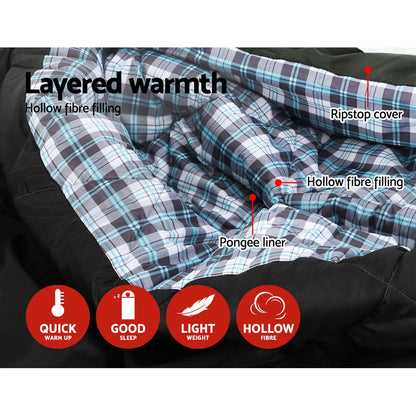 Weisshorn Sleeping Bag Bags Single Double Camping Hiking Tent Winter Summer
