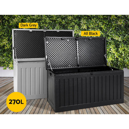 Gardeon Outdoor Storage Box Container Lockable Indoor Toy Tools Shed Garden