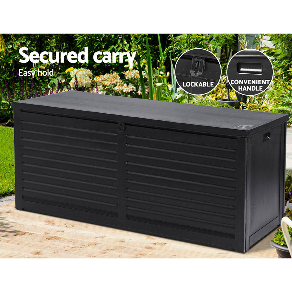 Gardeon Outdoor Storage Box Container Lockable Indoor Toy Tools Shed Garden
