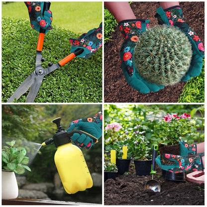 Thorn-Proof Gardening Weeding Working Gloves Breathable Leather Glove Puncture Resistant for Digging, Floral Planting,Pruning