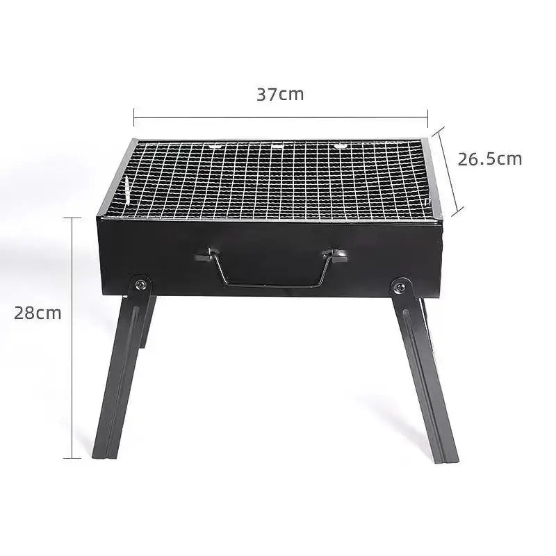 Extended Portable Outdoor BBQ Grill Home Use Barbecue Oven Long Portable Charcoal Grill for Outdoor Cooking and Baking