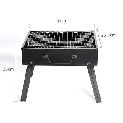Extended Portable Outdoor BBQ Grill Home Use Barbecue Oven Long Portable Charcoal Grill for Outdoor Cooking and Baking