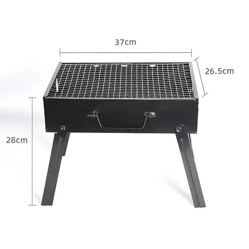 Extended Portable Outdoor BBQ Grill Home Use Barbecue Oven Long Portable Charcoal Grill for Outdoor Cooking and Baking
