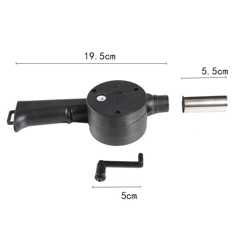 Hand BBQ Fan Outdoor BBQ Fan Air Blower for Barbecue Picnic Manual Crank Grill BBQ Fan Fire Bellows BBQ Tools KC0266