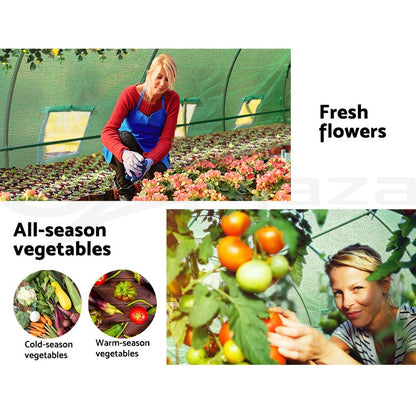 Green Fingers Greenhouse Dome Shed Walk in Tunnel Green House Plant 4X3X2M