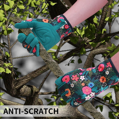 Thorn-Proof Gardening Weeding Working Gloves Breathable Leather Glove Puncture Resistant for Digging, Floral Planting,Pruning
