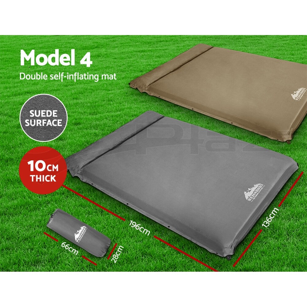 Weisshorn Self Inflating Mattress Camping Sleeping Mat Air Bed Pad Single Double
