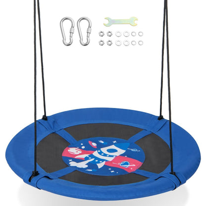Indoor and Outdoor Flying Swing with Adjustable Hanging Ropes for Kids