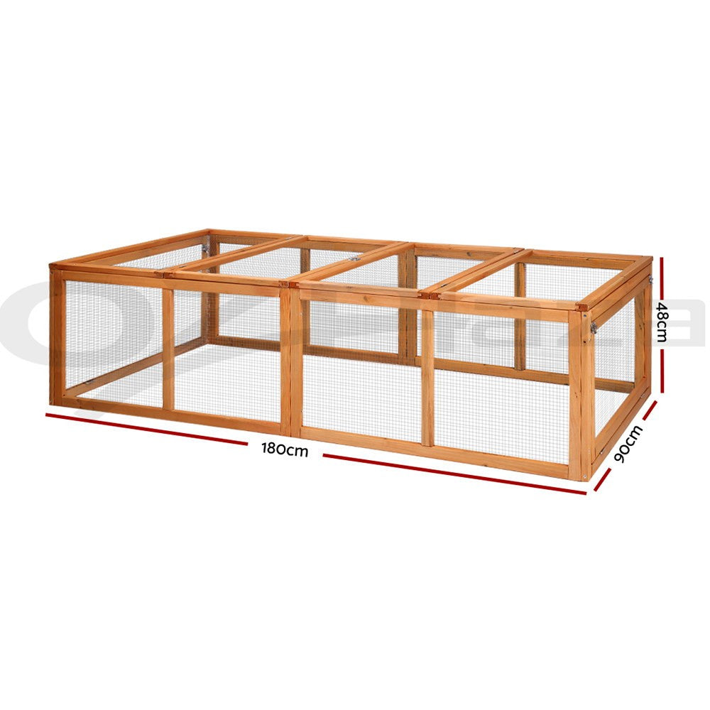 I.Pet Chicken Coop Rabbit Hutch Extra Large Wooden Chicken House Run XL Hen Cage