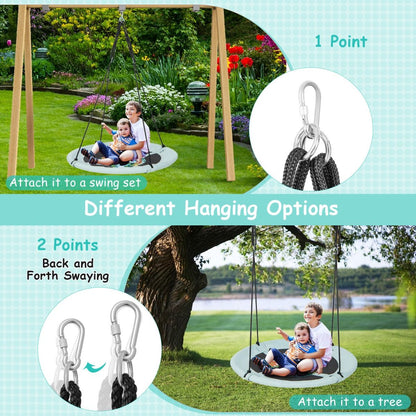 Indoor and Outdoor Flying Swing with Adjustable Hanging Ropes for Kids