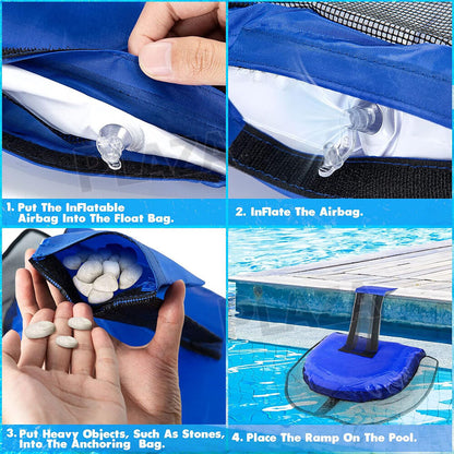 Swimming Pool Rescue Critter Animal save Escape Ramp Swimline Frog Log Au Stock
