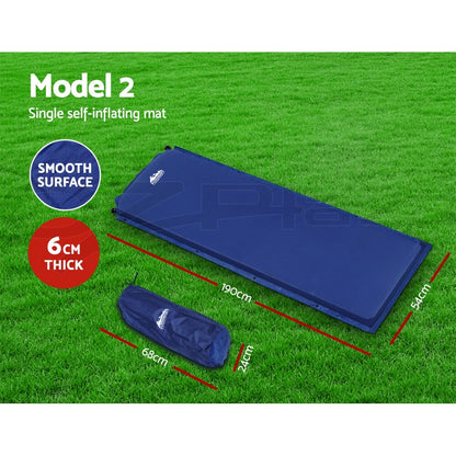 Weisshorn Self Inflating Mattress Camping Sleeping Mat Air Bed Pad Single Double