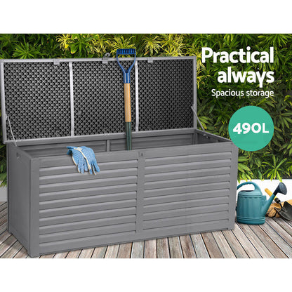 Gardeon Outdoor Storage Box Container Lockable Indoor Toy Tools Shed Garden