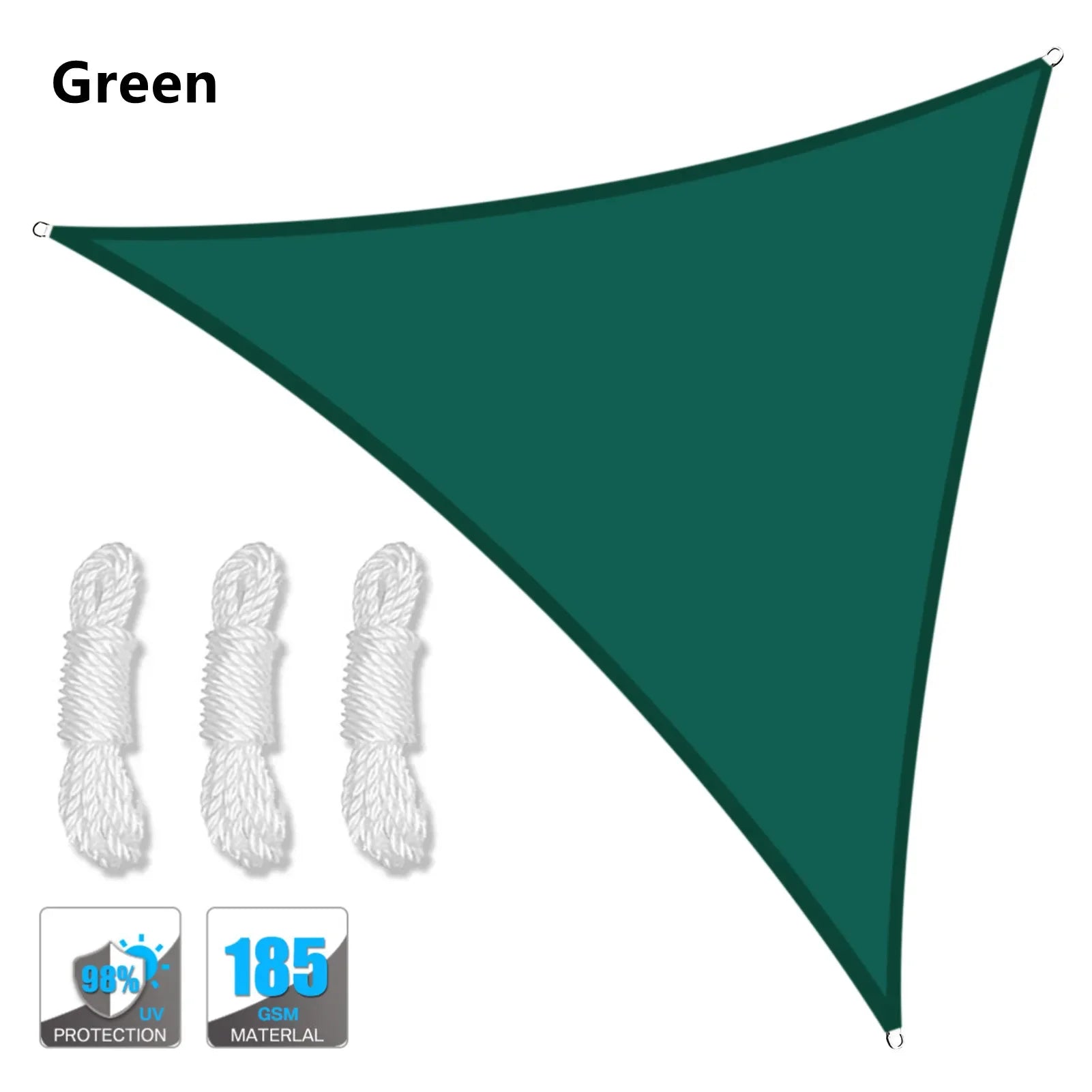 5X5X5/2X2X2M Waterproof Sun Shelter Triangle Sunshade Protection Outdoor Canopy Garden Patio Pool Shade Sail Awning Shade Cloth