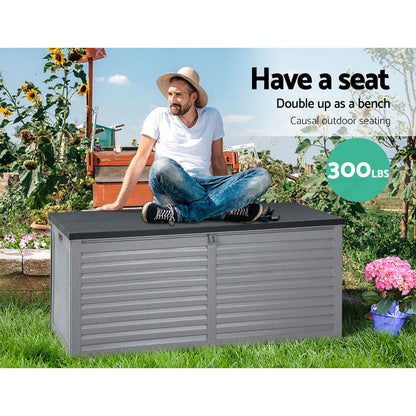 Gardeon Outdoor Storage Box Container Lockable Indoor Toy Tools Shed Garden