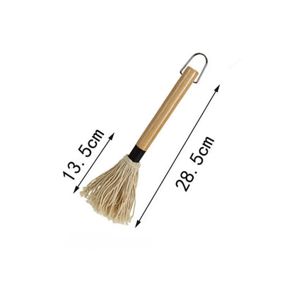 Outdoor Bbq Basting Brushes BBQ Barbecue Grill Greasing Mop Rubber Wood Handle BBQ Baking Dipping Brush on Oil Brush Tool Set