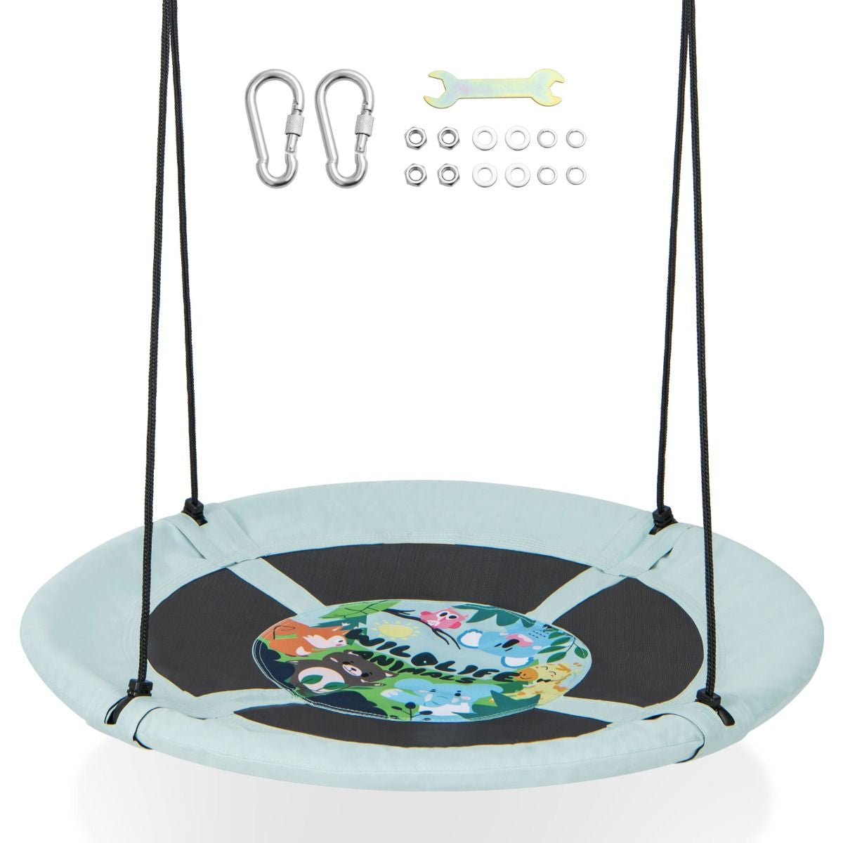 Indoor and Outdoor Flying Swing with Adjustable Hanging Ropes for Kids