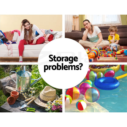 Gardeon Outdoor Storage Box Container Lockable Indoor Toy Tools Shed Garden