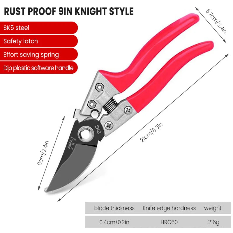 1Pc Multifunctional Pruning Shear Garden Tools Heavy Duty Ultra Sharp Hand Pruners, Professional Garden Scissors