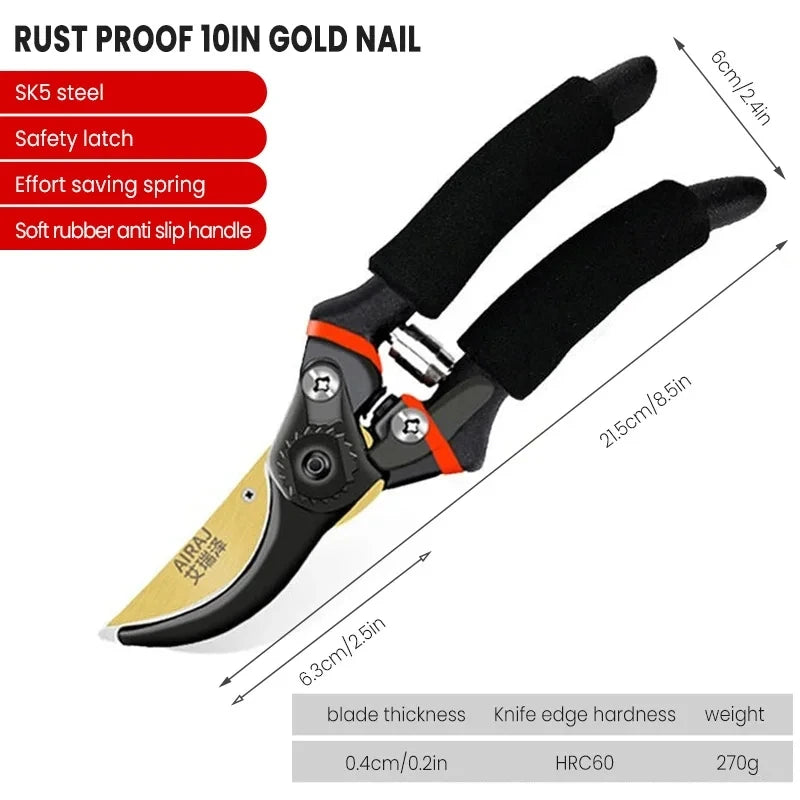 1Pc Multifunctional Pruning Shear Garden Tools Heavy Duty Ultra Sharp Hand Pruners, Professional Garden Scissors