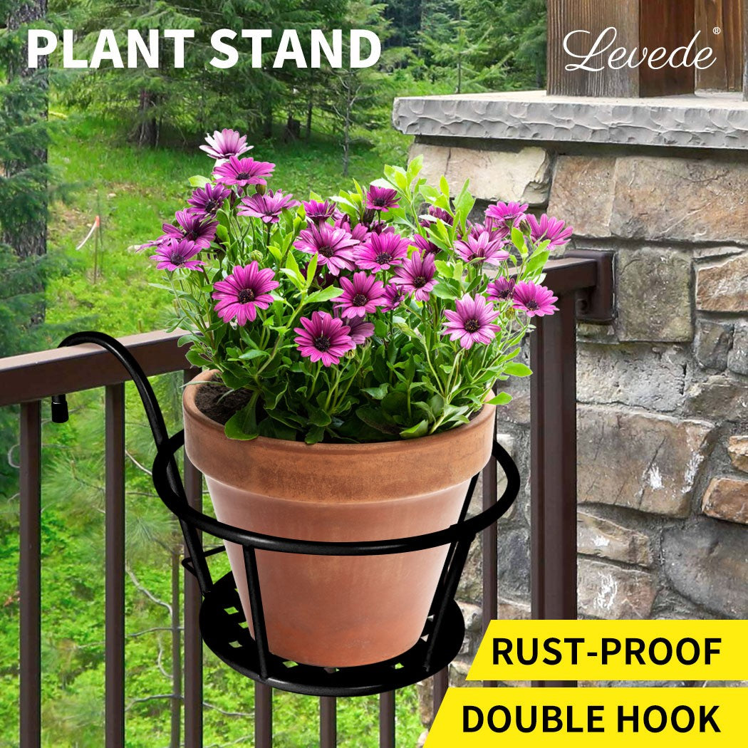 Levede 1X Flower Holder Plant Stand Hanging Pot Basket Plant Garden Wall Storage