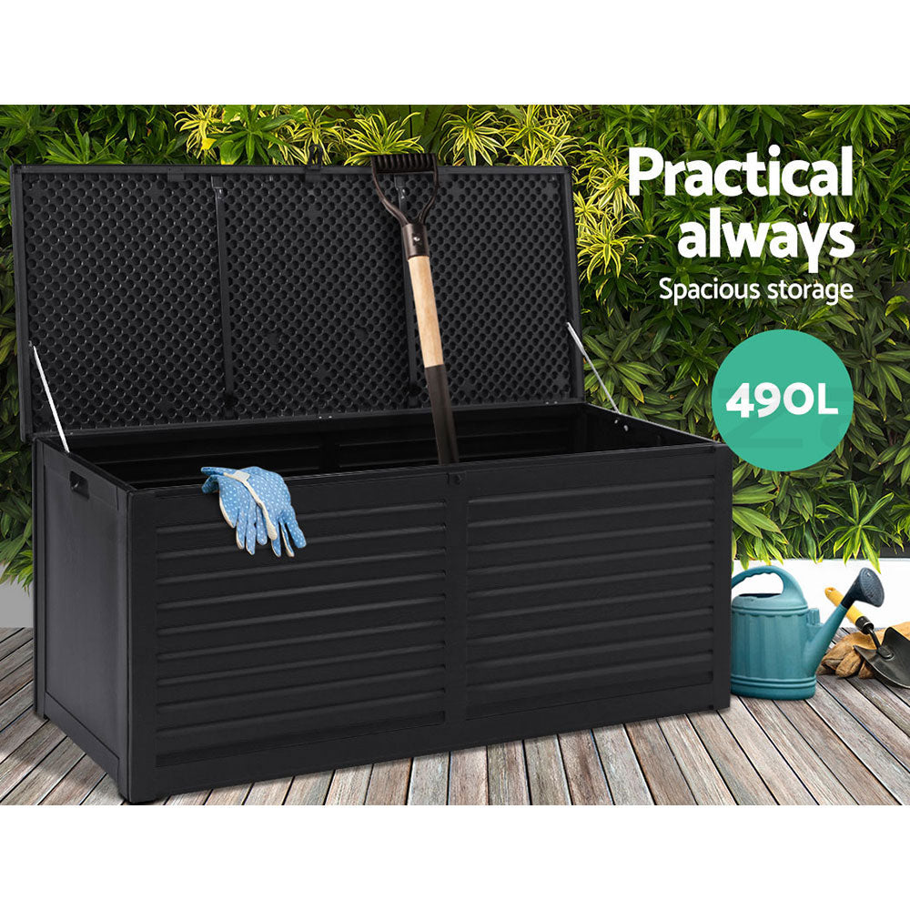 Gardeon Outdoor Storage Box Container Lockable Indoor Toy Tools Shed Garden