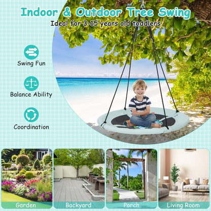Indoor and Outdoor Flying Swing with Adjustable Hanging Ropes for Kids