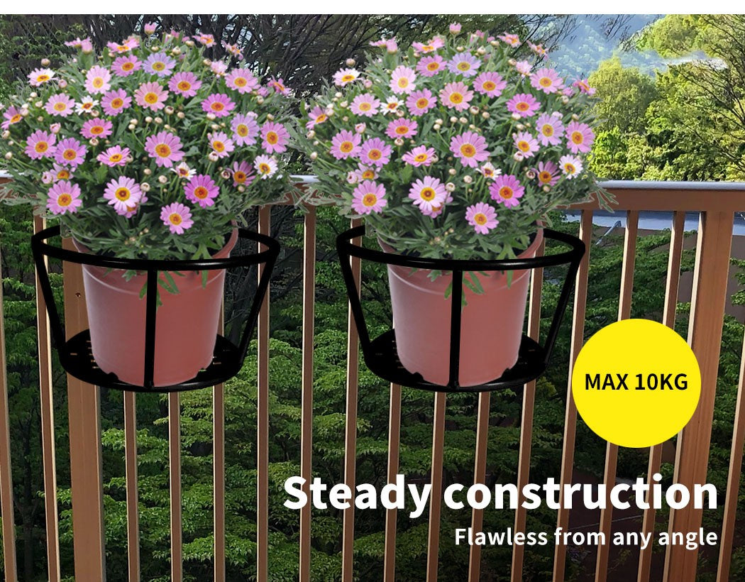 Levede 1X Flower Holder Plant Stand Hanging Pot Basket Plant Garden Wall Storage