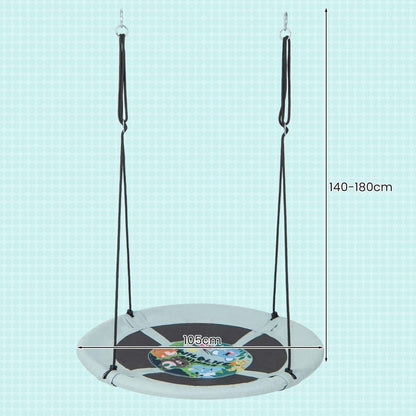 Indoor and Outdoor Flying Swing with Adjustable Hanging Ropes for Kids