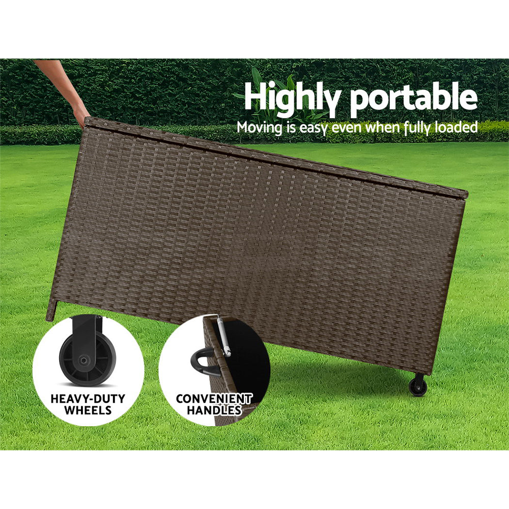 Gardeon Outdoor Storage Box Container Lockable Indoor Toy Tools Shed Garden
