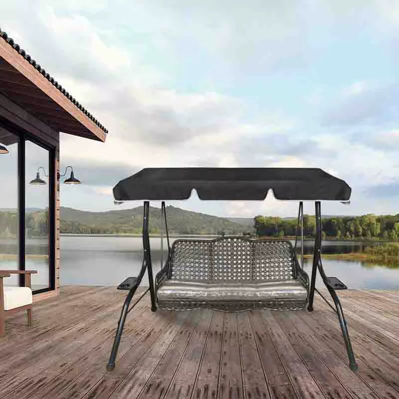 Porch Swing Awning Replacement Waterproof Swing Canopy Garden Outdoor Hammock Swing Awning