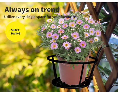 Levede 1X Flower Holder Plant Stand Hanging Pot Basket Plant Garden Wall Storage