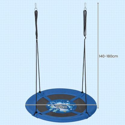 Indoor and Outdoor Flying Swing with Adjustable Hanging Ropes for Kids
