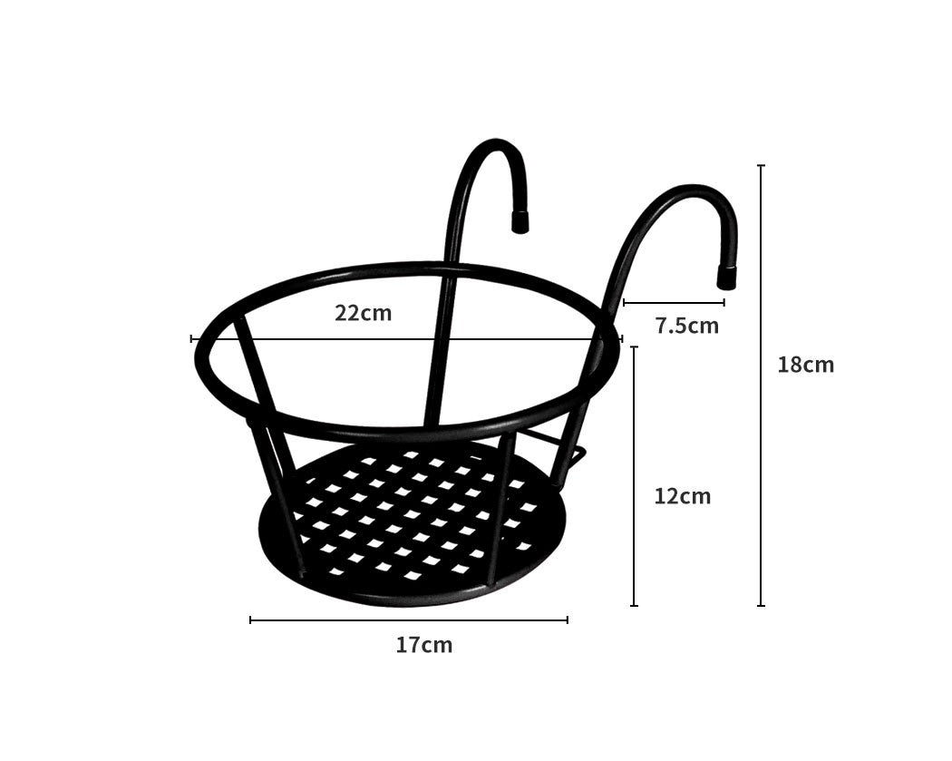 Levede 1X Flower Holder Plant Stand Hanging Pot Basket Plant Garden Wall Storage
