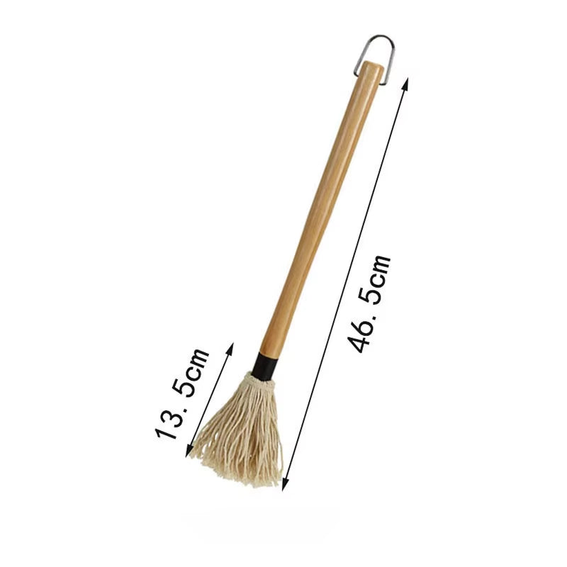 Outdoor Bbq Basting Brushes BBQ Barbecue Grill Greasing Mop Rubber Wood Handle BBQ Baking Dipping Brush on Oil Brush Tool Set